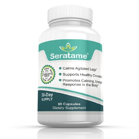 Seratame for Restless Legs - End Your Restless Legs Forever 100% Guaranteed - All-natural RLS Formula (Vitamin, Mineral, Probiotic & Herbal)