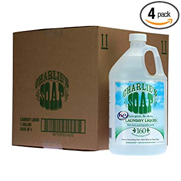 Charlie's Soap - Fragrance Free Laundry Liquid Detergent (Four Pack 640 Total Loads)