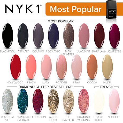 Nail Polish Gel, Uv Led Colours, by NYK1 Nailac, Our Best Most Popular Shellac Colors