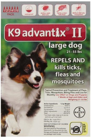 Bayer K9 Advantix II Flea and Tick Control Treatment for Dogs