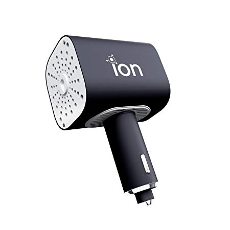 Ion Car Air Purifier | High Density Air Ionizer | Eliminates Allergens, Smoke, Dust & Bad Odors | 3 in 1 | Dual Fast Charge USB | Emergency Window Breaker