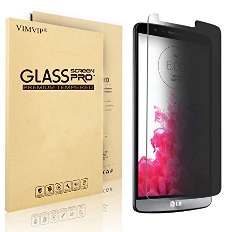 VIMVIP® Privacy Anti-Spy Tempered Glass Screen Protector for LG G3 with 9H Hardness - Protect Your Screen From Scratches Drops and Anti-Spy (LG G3)