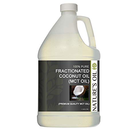 Fractionated Coconut Oil (MCT Oil) Oil Gallon for Aromatherapy, Massage, Diluting Essential Oils, Hair & Skin Care Moisturizer & Softener - by Nature's Oil.