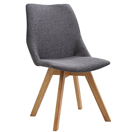 Versanora - Moderna Stylish Beautiful Accent Modern Fabric Contoured Chair - Grey