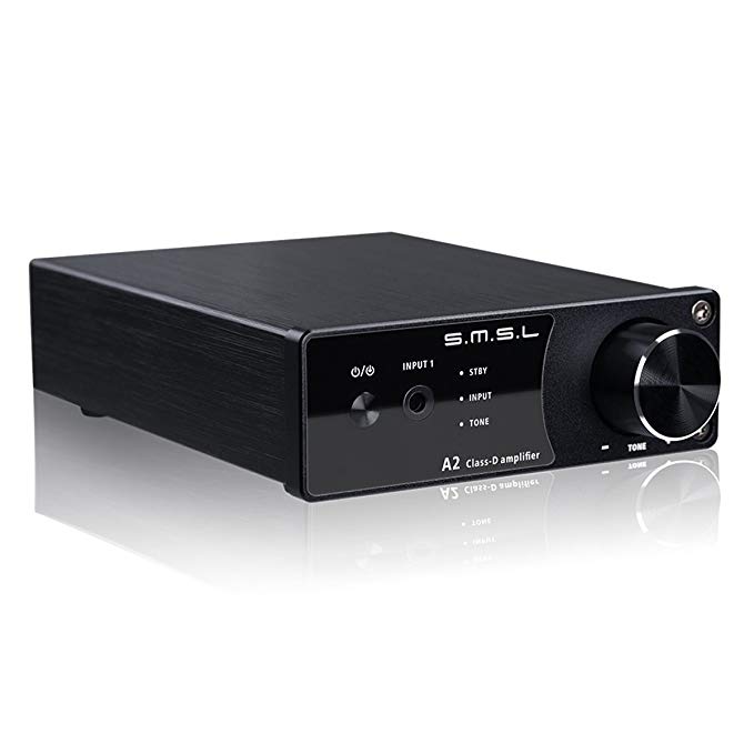 VMV SMSL A2 HiFi Audio Stereo Receiver Class D Digital Amplifier with Subwoofer 40Wx2 Black