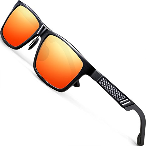 ATTCL Men's Wayfarer Driving Protection Polarized Sunglasses Mens Al-Mg Metal Frame Ultra Light