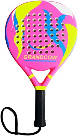 GRANDCOW Paddle Tennis Racket Carbon Fiber Power Lite Pop Tennis Paddle Paddleball Racquets