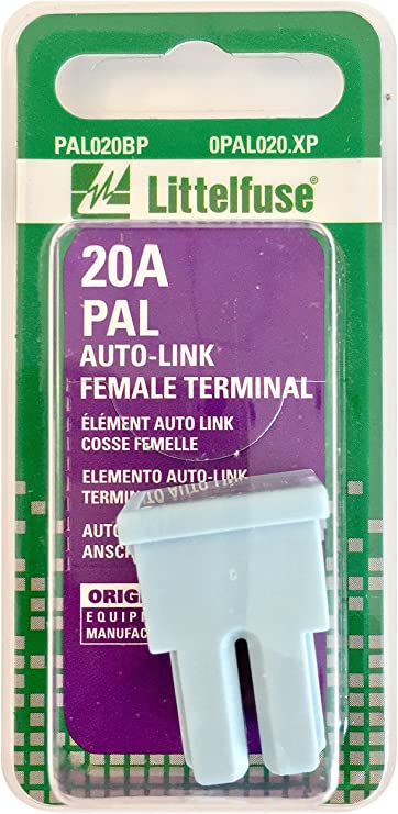 Littelfuse 0PAL020.XP PAL 32 Volt 20 Amp Carded Auto Link Female Fuse