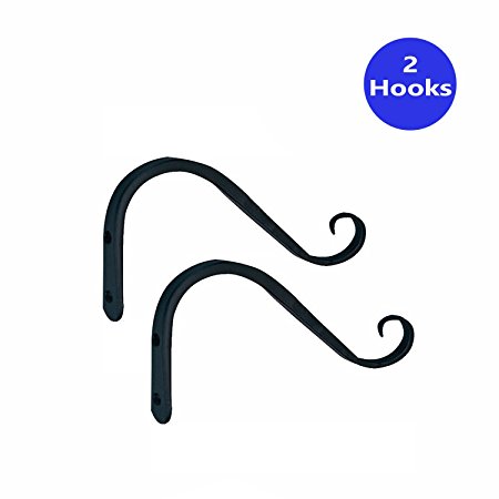 Mintcraft GB-3021 Hanging Plant Hook 6" - Black (2 Hooks)