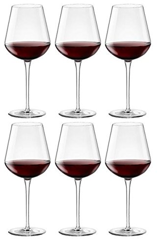 Bormioli Rocco Inalto Tre Sensi Large Wine Glasses - Gift box Of 6 Glasses - 550ml (18.5oz)