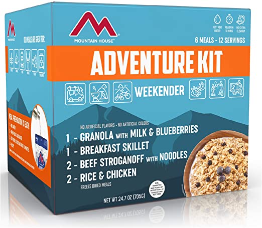 Mountain House Adventure Weekender Kit | Freeze Dried Camping & Backpacking Food | 12 Servings