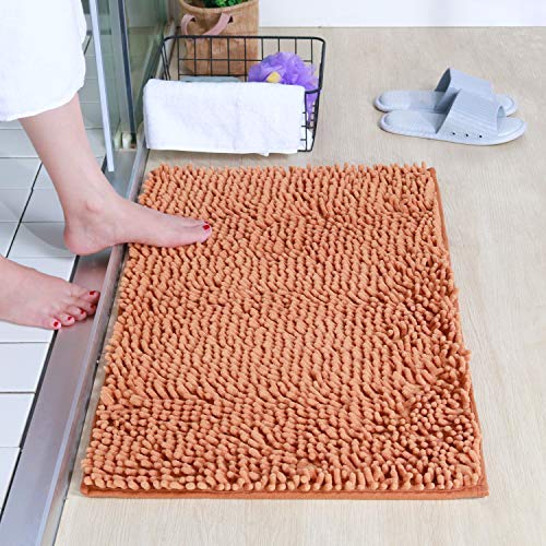 X•SOAR-Bath Mats for Bathroom,Soft and Shaggy Rugs Washable and Comfortable,Non Slip,Fast Dry Absorbent Water Kitchen Rugs (16“×24“ inch, Champagne)