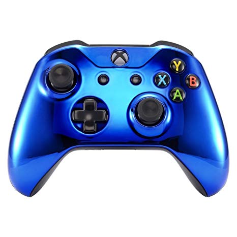 Xbox One Wireless Controller for Microsoft Xbox One - Custom Soft Touch Feel - Custom Xbox One Controller (Blue Chrome)