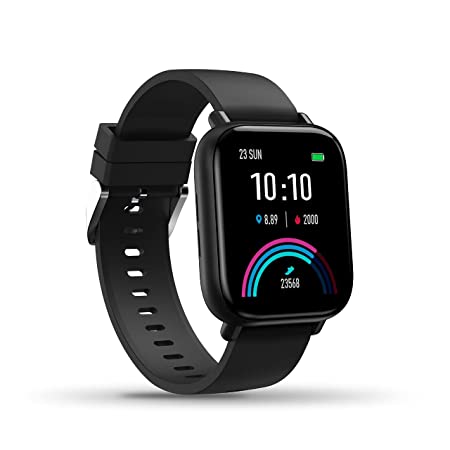 Gionee STYLFIT GSW6 Smartwatch with Bluetooth Calling and Music, Built-in Mic & Speaker, Multiple Watch Faces, SpO2 & 24 * 7 Heart Rate Monitoring, Full Touch Control(Matt Black)