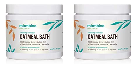 Mambino Organics Soothing Oatmeal Bath - Natural Colloidal Oatmeal Powder 6 Ounce (2-Pack)