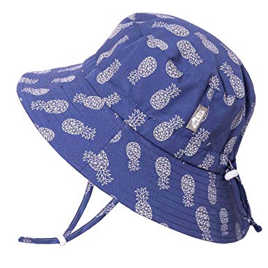 JAN & JUL Boys Breathable Cotton Bucket Sun-Hat, Adjustable with Strap, Baby, Toddler, Kids