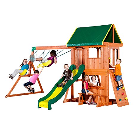 Backyard Discovery Somerset All Cedar Wood Playset Swing Set