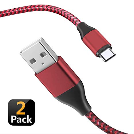 USB C Charger Cable,2 Pack 6.6FT Nylon Braided Fast Charging Sync Compatible for Motorola Moto G6/G6  /G7/ G7 ,Z Z2 Z3 G7 Play,Z /Z3 /Z4 /X4,Z Droid Force/ONE/One Vision /G7 Power/Z2 Force