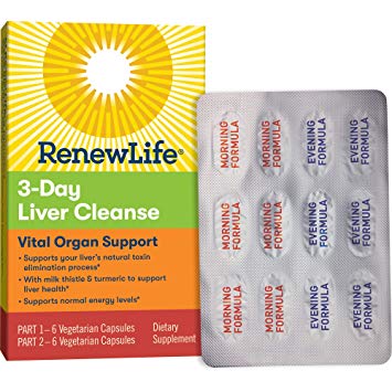 Renew Life Adult Cleanse - 3-Day Liver Cleanse - Vital Organ Support - 2-Part, 3-Day Program - Gluten, Dairy & Soy Free