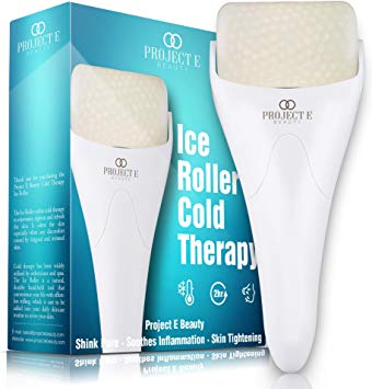Project E Beauty Ice Roller Massager for Face Eye Body Massage Under Eye Puffiness Cooling Therapy Cool Roller Skin Care Dark Circles Muscle Soreness Pain Relief Redness