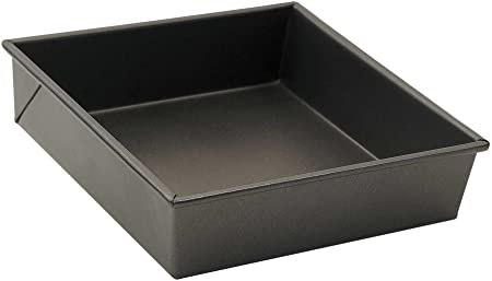 WINCO Square Non-Stick Cake Pan, 8-Inch by 8-Inch, Aluminized Steel"