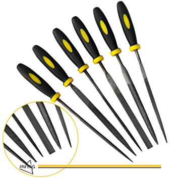 JinFeng Needle File Set(6 PIECE HIGH CARBON STEEL PRECISION)Hand Metal Tools