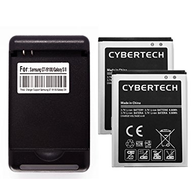 Cybertech 2 x High Power 1800mAh Li-ion Batteries   Multi Function USB Charger for Samsung Galaxy SII Epic 4G Touch SPH-D710 (Boost Mobile)