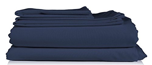 King Size Sheet Set - 6 Piece Set - Hotel Luxury Bed Sheets - Extra Soft - Deep Pockets - Easy Fit - Cooling Sheets - Wrinkle Free - Royal Blue - Navy Blue Bed Sheets - Kings Sheets - 6 PC