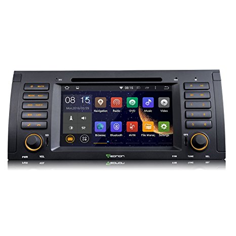 Eonon® GA5166F In Dash Car DVD Player GPS Navigation Special for BMW 5 Series E39 1996-2003 with 7 Inch Touch Screen Pure Android 4.4.4 Operation System Quad-Core
