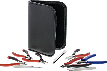 9-Piece Beadsmith Deluxe Jewelry Pliers Ergonomic Tool Kit with Case