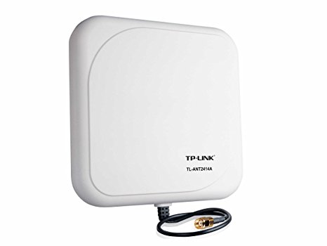 TP-Link 2.4GHz 14dBi Outdoor Directional Antenna, RP-SMA Male connector, 1m/3ft cable (TL-ANT2414A)