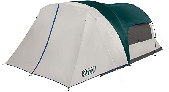 Coleman Cabin Camping Tent with Screen Room | Cabin Tent with Screened Porch, Evergreen