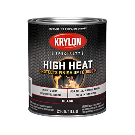 Krylon K05300777 High Heat Brush-On Spray Paint Black