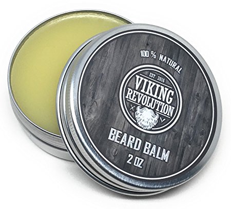 BEST DEAL Beard Balm with Argan Oil & Mango Butter - Styles, Strengthens & Softens Beards & Mustaches - Leave in Conditioner Wax for Men by Viking Revolution