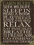 Cabin Rules Metal Sign Motivational Rules to Live By Positive Thinking Modern Decor