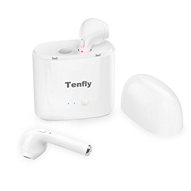 Bluetooth Earbuds,Tenfly Wireless Headphones Headsets Stereo In-Ear Earpieces Earphones With Charging Box Noise Canceling Mic for iPhone (1)