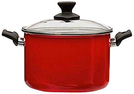 Vasconia 4018110 9.4-Inch Pot with Lid, Medium, Red