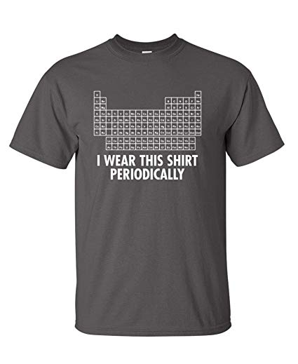 I Wear This Shirt Periodically Sarcastic Science Mens Novelty Funny Very T Shirt
