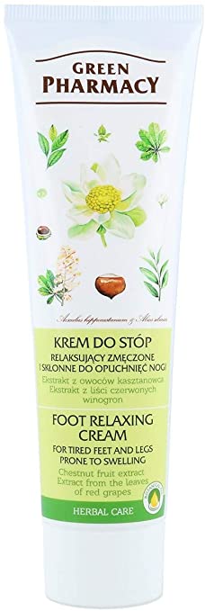 Foot-Cream for Relaxing Tired and Swollen Legs with Extracts of Chestnut-Fruit & Red Grape Leaves – Cruelty-Free / Free from Parabans & Artificial Colouring – 75ml   25ml Gratis