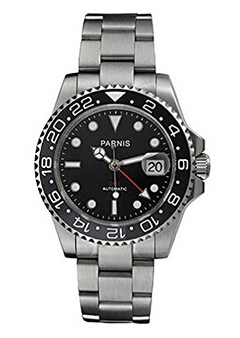 Parnis Unisex p101506 Analog Automatic Self-wind Mechanical Silver Stainless Steel Watch