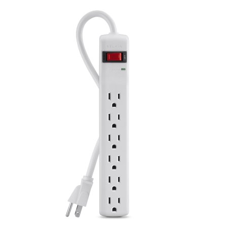 Belkin 6-Outlet Surge Protector with 3-Foot Cord, F5C047