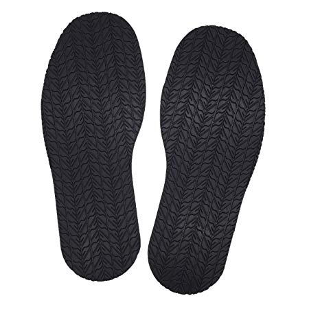 KANEIJI Shoe Replacement Rubber tire Grain Full Sole, chooes Different Colors,4mm Thickness, one Pair (Black)
