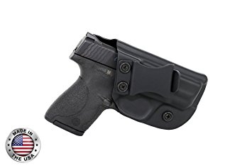S&W M&P Shield 9/40 IWB Kydex Concealed Carry Holster - Custom Molded Fit - Made in USA - Inside Waistband Concealed Carry Holster - Adjustable Cant & Retention
