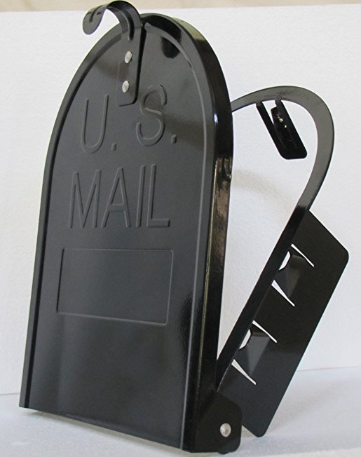 8 Inch (Width) RetroFit "Snap-In" Mailbox Door Replacement - Black