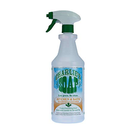 Charlie's Soap - Kitchen and Bath Household Cleaner, Non-Toxic, Biodegradable, Multi-Surface Use - (32 oz, 1 Pack)