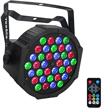 LED Par Lights, YeeSite 36W 36LEDs Stage Lighting Sound Activated Auto Play by Remote and DMX Control Par Lighting for Wedding Stage Lighting Birthday Party