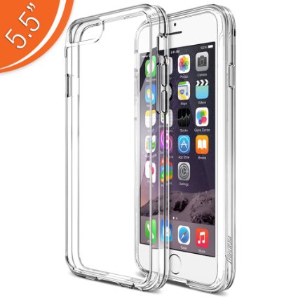 iPhone 6 Plus Case  Trianium Clear Cushion Premium iPhone 6 Plus Clear Case Bumper 55 Inch Scratch Resistant Shock-Absorbing Cover Cases Hard Back Panel For Apple iPhone 6 Plus 2014