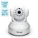Wireless CamerasSricam Baby Monitor and Home Security CameraHDIP CameraP2P Network Camera Video MonitoringVision Motion Detection  Memory Card Slot  PC iPhone Android View