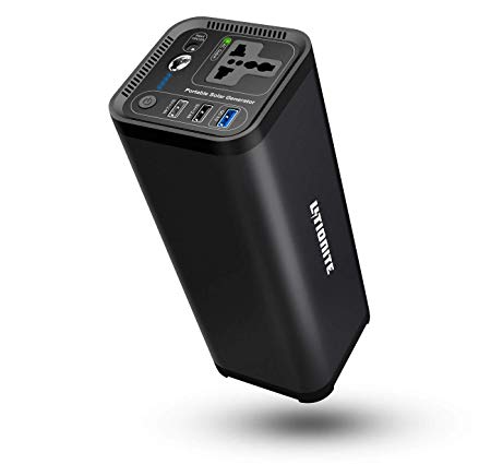 Litionite Hurakan 120W / 41600mAh Aluminium Portable Power Generator - 1x AC Outlet - 3x USB (1x Quick Charge 3.0) - LED Torch - Charger External Battery for Smartphone/Tablet/Laptop/Drone/Camera/PC