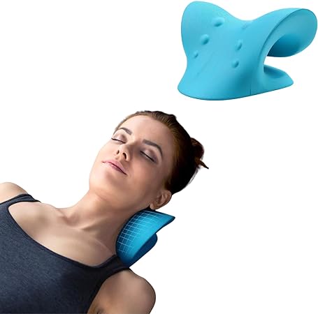 Cervical Spine Stretch Pillow, Neck Traction Pillow for TMJ Pain Relief, Neck Stretcher, Neck Cloud for Spine Alignment, Cervical Traction Device for Neck Pain Relief